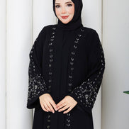 Dubai abaya elbise takımı şık tesettür