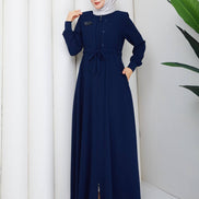 Lacivert kırışmaz tesettür ferace 143 cm