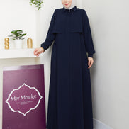 Lacivert tesettür ferace 145 cm boy