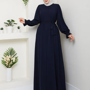Lacivert Papatya ferace 147 cm boy