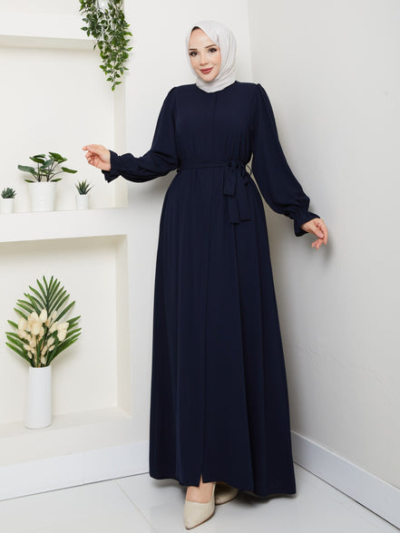 Lacivert Papatya ferace 147 cm boy