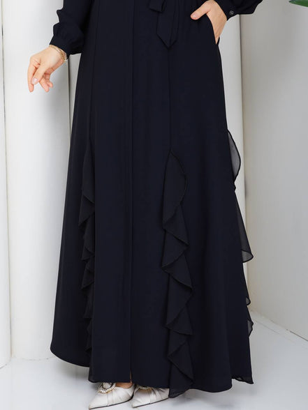 Siyah Ela ferace 145 cm boy