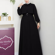 Siyah tesettür ferace 145 cm boy