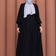 Siyah Mihra ferace 145 cm boy